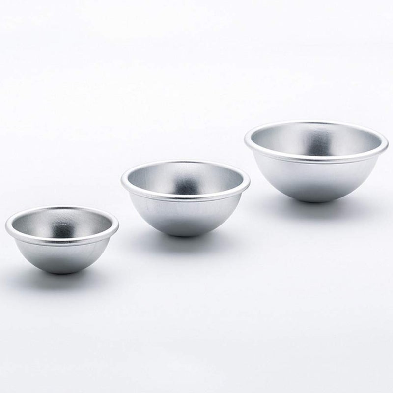 Teensery 10 Pcs Bath Bomb Mold Aluminum Alloy Semicircle Cake Mold Baking Tool for DIY Crafting Pudding Egg Tart (5.5 CM) - Image 4